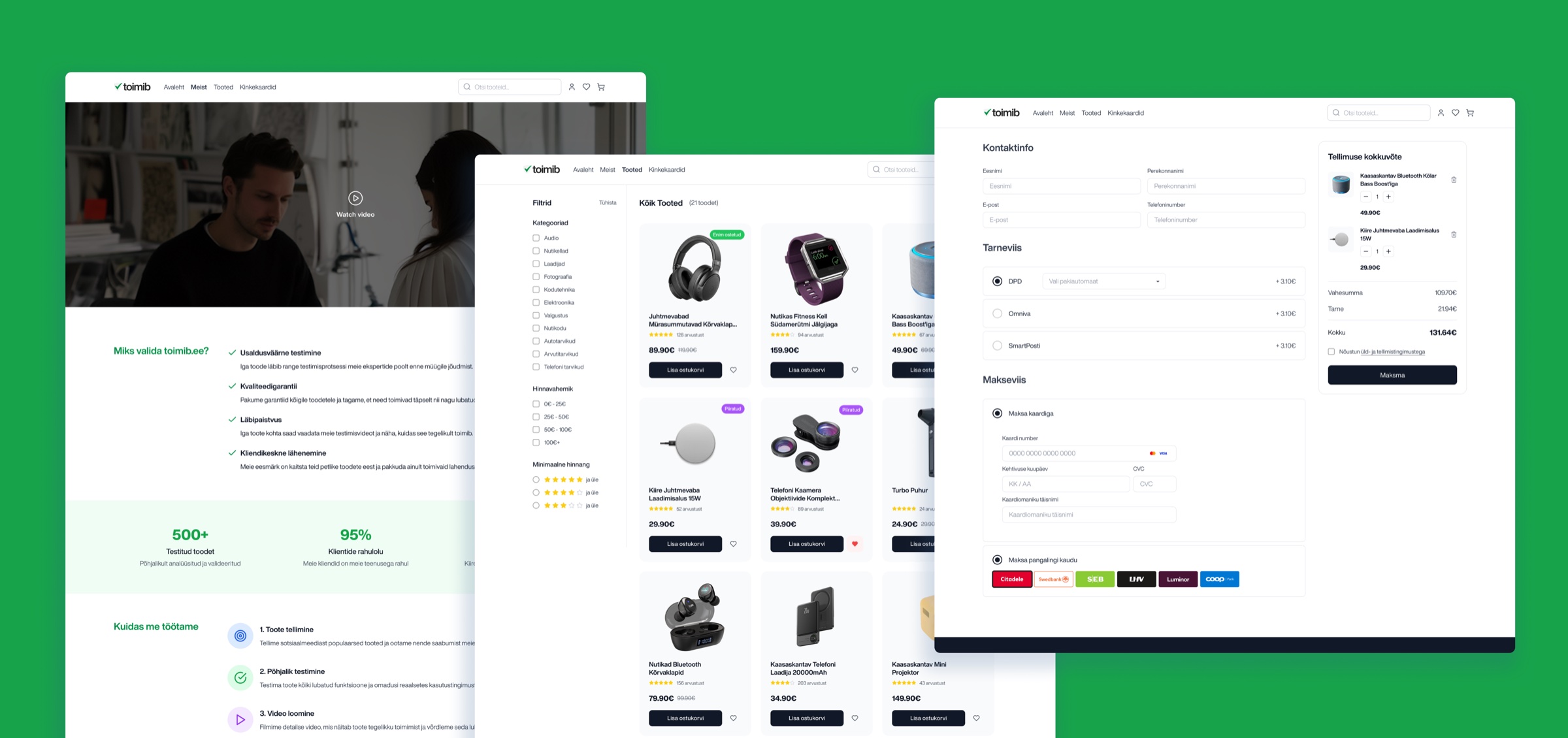Toimib catalog and product page